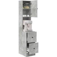 Berkfield Home Kitchen Cabinet Concrete Grey 35x50x180 cm Engineered Wood | Size: 35 x 50 x 180 cm