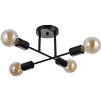 Netlighting Formio Multi Arm Semi Flush Ceiling Lamp Matt Black 4xE27