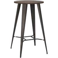 netfurniture Richmond Rustic Round Bar Table in Dark Brown