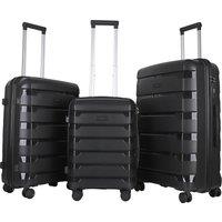 JLY Lightweight Luggage Set of 3 - Combination for Every Journey | SB Charging Port, Dual Spinner Wheels, TSA Lock, Shock-Resistant PP Hard Shell