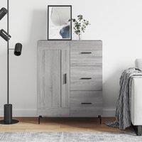 Berkfield Home Sideboard Grey Sonoma 69.5x34x90 cm Engineered Wood