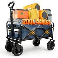 Resmo Festival Trolley 200KG with Adjustable Handle Transport Bag & Brakes in Blue