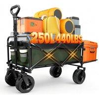Resmo Festival Trolley 250L 200KG Brakes Adjustable Handle Transport bag in Green