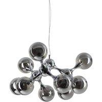 Netlighting Nodi Multi Arm Pendant Ceiling Light Chrome 9x E14 in Silver