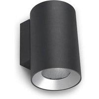 Netlighting Cosmos 14cm Outdoor Up Down Wall Lamp Grey LED 36W 3000K IP66 On Off