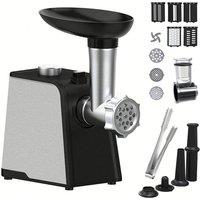 Ventryn 4-in-1 Electric Meat Grinder Sausage Kibbe Maker in Silver