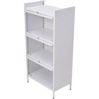 KORVIXA Storage Sideboard Cabinet Cupboard Shelf Unit for Bedroom Furniture in White | Size: 100 cm x 100 cm