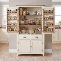 FORGEVIO Cupboard Cheshire Cream Painted Kitchen Double Freestanding | Size: 0.6m2