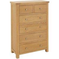 FORGEVIO Chest of Drawers Marbury Oak 2/4 Drawer Large Tall Storage in Light Oak | Size: 0.6m2