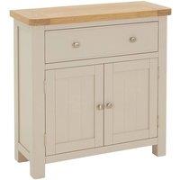 FORGEVIO Compact Small Sideboard Grey Painted Oak Cabinet Furniture in Light Grey | Size: 0.6m2
