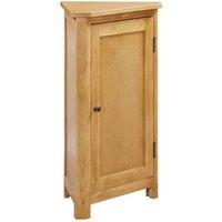 FORGEVIO Corner Storage Cupboard, Oak Veneer Wooden Low Cabinet in Brown | Size: 0.6m2