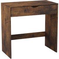 FORGEVIO Rustic Brown-1 Drawer Dressing Table Wooden Vanity Computer Desk in Brown | Size: 0.6m2
