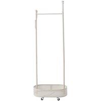 PAWNORA Open Wardrobe Clothes Rail Rack in White