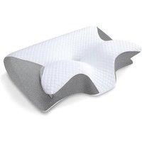 PAWNORA 2in1 Ergonomic Pillow Grey white