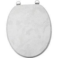 PAWNORA TOILET SEAT Grey Marble Stone Effect Wooden