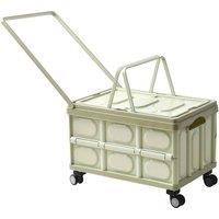 KORVIXA Green Folding Storage Box Cart Camping Trolley Crate | Size: 800mm