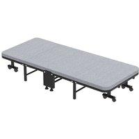 KORVIXA Portable Folding Guest Bed Adjustable Single Sleeper Bed in Grey
