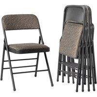 KORVIXA 4PC Fabric Folding Chair Foldable for Computer Home Office Use in Black | Size: 100 cm