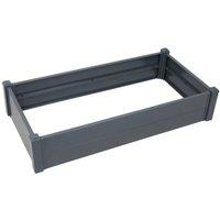 Kelvenix Anthracite Grey Galvanized Steel Garden Planter Raised Bed | Size: 100g
