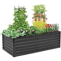 Kelvenix Steel Elevated Planter Raised Garden Bed Planter Box in Black | Size: 100g
