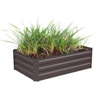 Kelvenix Garden Raised Bed Galvanised Steel Outdoor in Brown | Size: 100g
