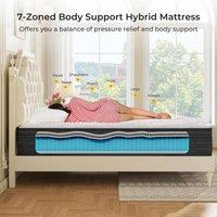 FORGEVIO Super King (180x200x25cm) MATTRESS in White | Size: Cot