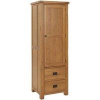 FORGEVIO Pantry Cupboard Rustic Oak Single Kitchen in Brown | Size: 0.6m2