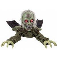 NESTLUNE Animatronic Crawling Zombie with Light-Up Eyes & Creepy Sound | Size: 0.6m2