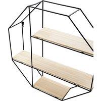 KORVIXA 3 Tier Wall Mounted Floating Storage Shelf in Beige | Size: 100 cm