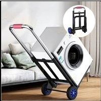 EONLION Folding Foldable Hand Trolley Sack Truck Cart with 2 Wheels in Black | Size: 1000mm 2000mm