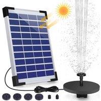 Kelvenix 380L/H 5W Solar Panel Powered Water Feature Pump in Black | Size: 0.6m2