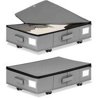 Kelvenix Large Capacity Under Bed Storage Bag in Grey