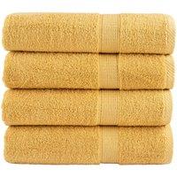 Berkfield Home Premium Shower Towels SOLUND 4pcs Gold 70x140cm 600gsm