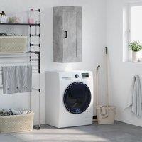 Berkfield Home Wall Mounted Cabinet Concrete Grey 34.5x34x90 cm Engineered Wood