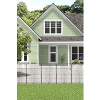 Living and Home 10 Panels 31x96cm Metal Garden Borders Fence Yard Edging Decor in Black | Size: 31x96 cm