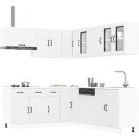 Berkfield Home 11 Piece Kitchen Cabinet Set Lucca White Engineered Wood