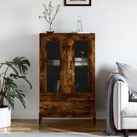 Berkfield Home Highboard Smoked Oak 69.5x31x115 cm Engineered Wood in Brown