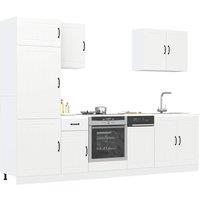 Berkfield Home 7 Piece Kitchen Cabinet Set Kalmar White Engineered Wood