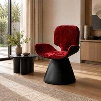STILVORA Swivel Dressing Stool in Black & Red
