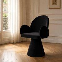 STILVORA Rotating Stool in Black Fabric
