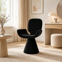STILVORA Dressing Stool with Rotatable Design in Black