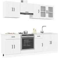 Berkfield Home 8 Piece Kitchen Cabinet Set Kalmar White Engineered Wood
