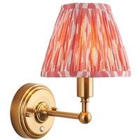 Netlighting Burley Rechargeable Wall Light Pink Fabric Ikat Shade 16cm