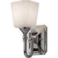 Netlighting Concord 1 Light Bathroom Over Mirror Wall Light Polished Chrome IP44 G9 in Grey