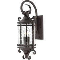 Netlighting Hinkley Casa Outdoor 2 Light Wall Lantern Olde Black IP44