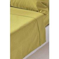 Homescapes Egyptian Cotton Flat Sheet 1000 Thread Count in Olive | Size: Double Flat