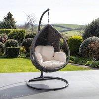 Artemis Home Hadley Woven Hanging Egg Chair in Grey