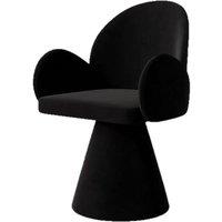 Matteo Black Fabric Rotating Luxury Makeup Dressing Stool