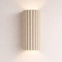 CGC Lighting Allegra Oatmeal Linen Fine Scallop Wall Light in Beige