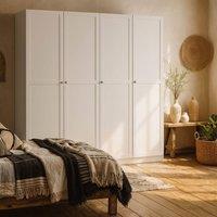 Wyld Haus Cherryfern White 4 Door Wooden Wardrobe